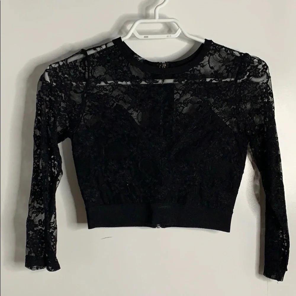 bebe Black Lace Two-Piece Mini Dress - Picture 2 of 6